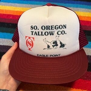 Vintage Winner So Oregon Tallow Co. Cow tipping SnapBack Trucker hat hand washed